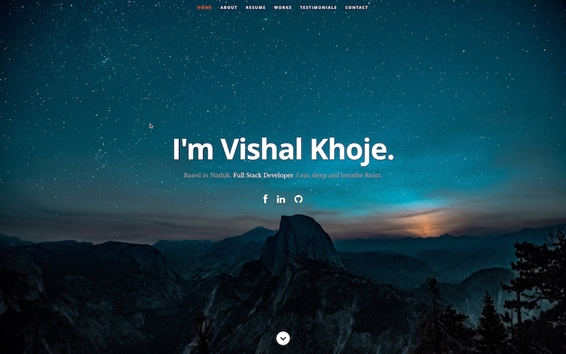 React JS Resume Web App Template